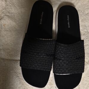 Easy Spirit Black Slide Sandals